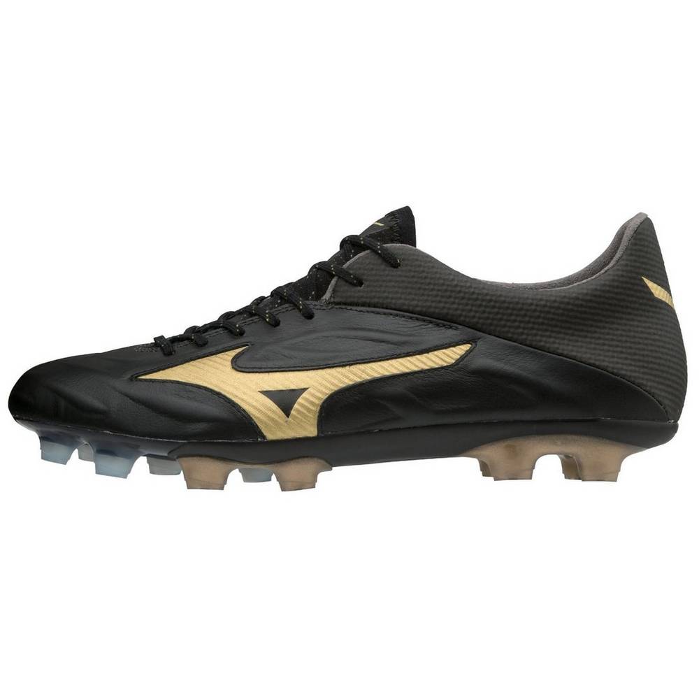 Mizuno Rebula 2 V1 Made in Japan Férfi Focicipő Fekete/Arany DWC043951